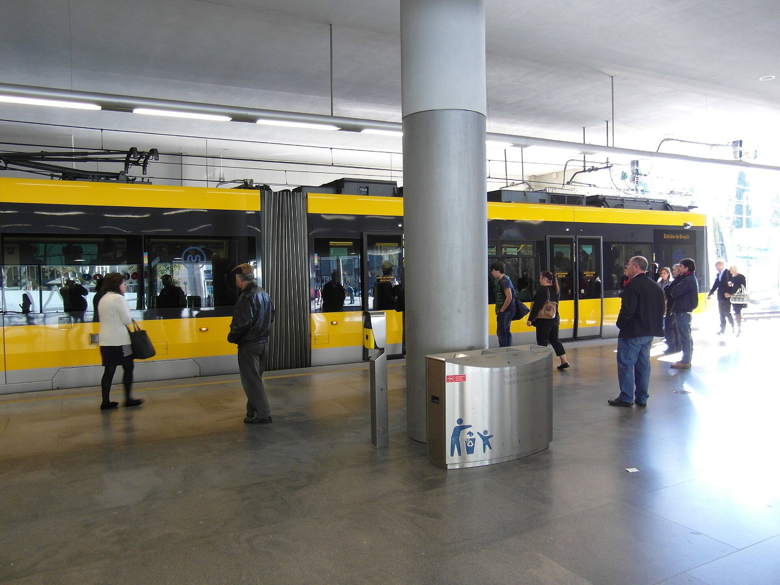 Trindade station in Porto, the interchange where every metro line meets
